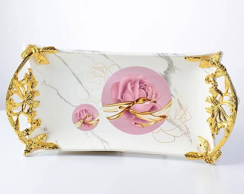 Plateau de Dressage Motifs Arts Différentes Couleur Ensemble de 3 Pièces