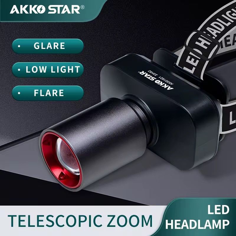 Lampe frontale à LED 40 000 lumens 5T6 + Q5 avec chargeur de batterie