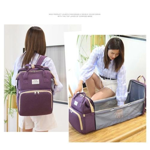 Sac De Maternité Etanche Pour Maman, Berceau Pliable Portable, Multifonction, Grande Capacité, Sac A Dos De Sortie De Lit Pour Bébé