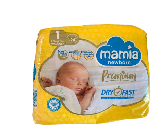 Mamia Couches Nouveau-Né, Taille 1 Paquets De 24 Couches