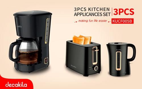 Ensemble D'appareils De Cuisine 3 Pièces, Interrupteur Marche/Arrêt Avec Lumière Protection Contre L'ébullition À Sec