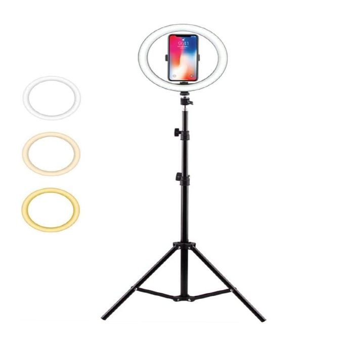 Selfie Ring Light avec Trépied retractable LED Lumière Anneau