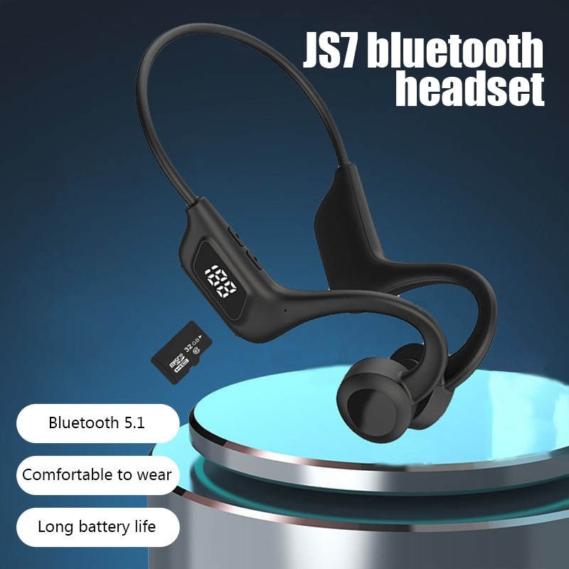 Écouteurs Bluetooth 5.1 Original JS7 à conduction osseuse Fone écouteurs sans fil avec micro écouteurs Air Pro casque Bluetooth sans fil