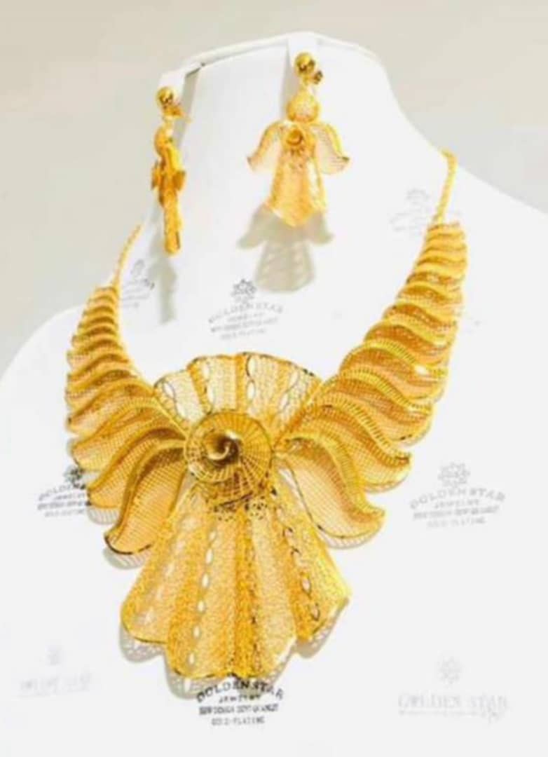 Ensemble Boucles d’Oreilles Et Chaîne, Ensemble collier Bijoux Pour Femme, Bijoux Cadeaux Inoubliables