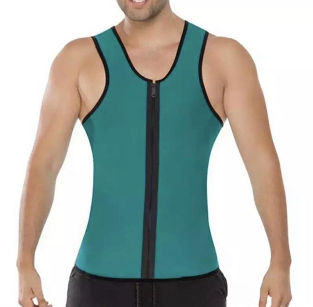 Gilet D'entraînement À La Taille Pour Hommes, Gilet De Sauna Avec Fermeture Éclair Brûle Les Graisses Plus Que Les Vêtements De Sport Ordinaires
