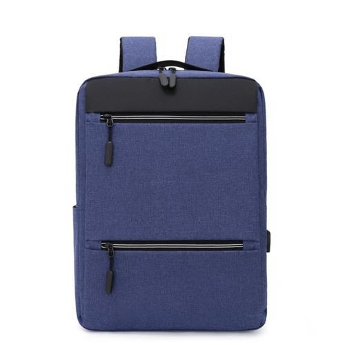 Sac À Dos À Port USB, Qualité Garantie, Bleu, Fabriqué En Tissu Polyester Résistant À L'eau Et Durable Avec Des Fermetures À Glissière En Métal