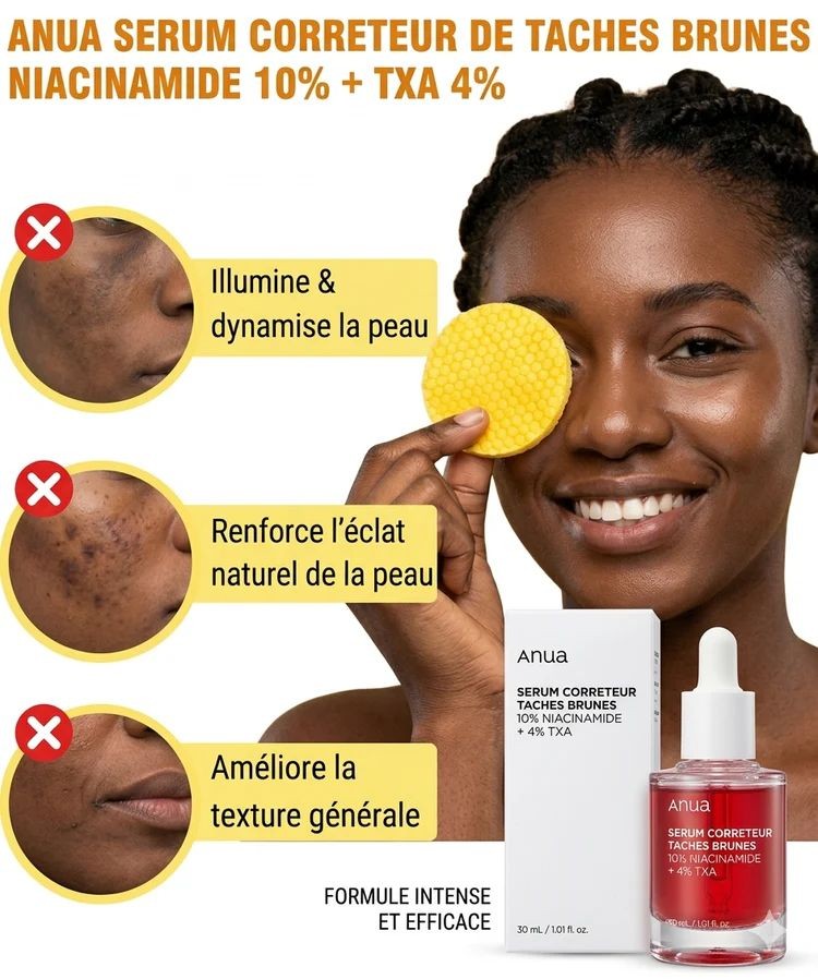 Duo Éclat & Anti-Tâches : Tampons Acide Kojique & Curcuma + Sérum Niacinamide 10%+TXA 4%