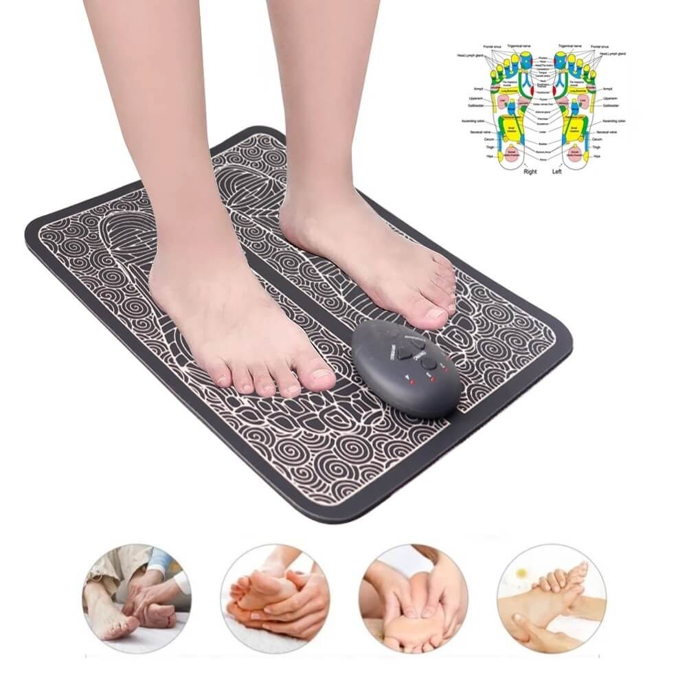 Tapis De Massage Electrique Des Pieds EMS,  Pour Détendre Les Mollets Des Pieds, Soulager Efficacement La Fatigue Et Apaiser La Raideur Et La Douleur Musculaires.