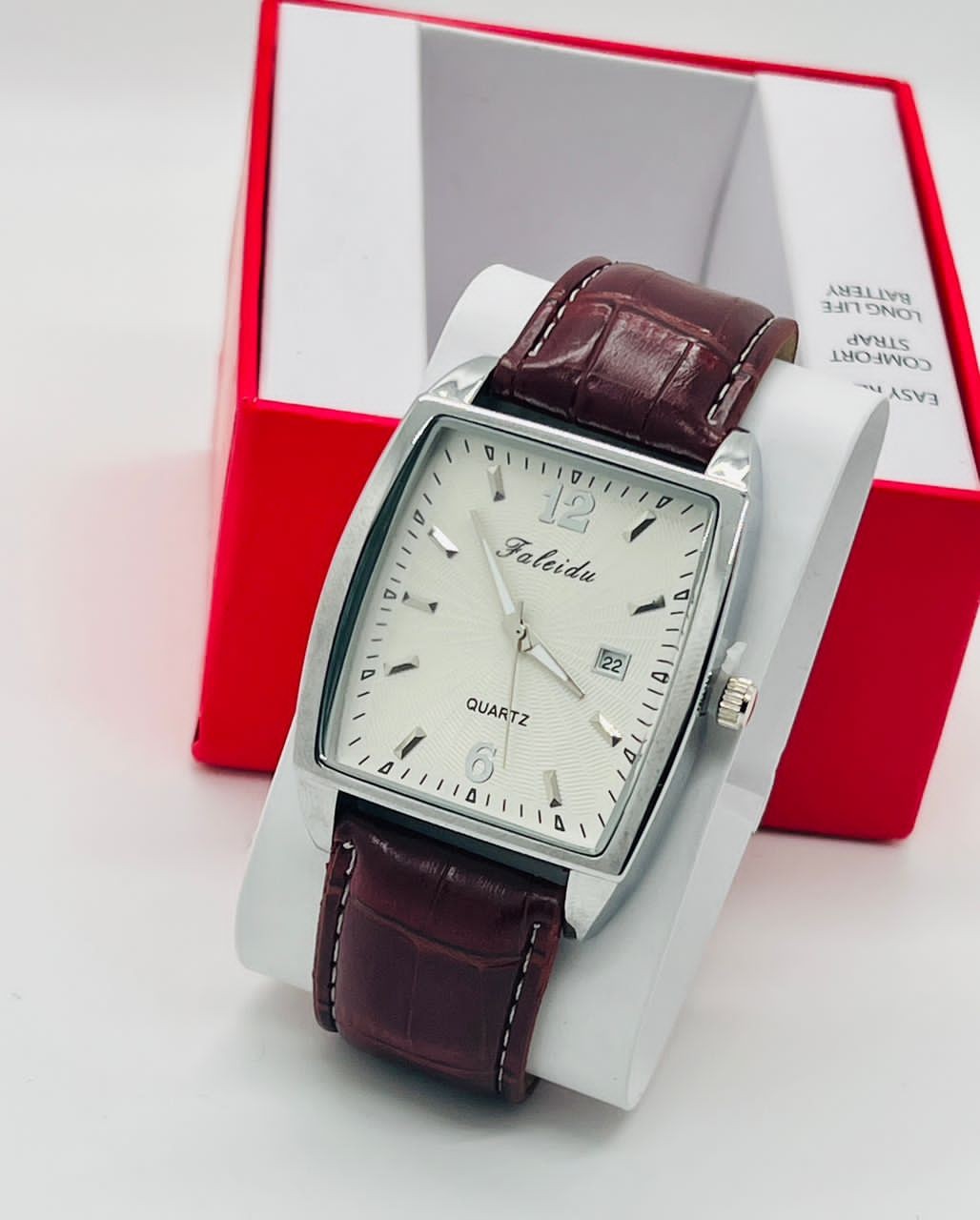 Montre A Quartz Rectangulaire Pour hommes, Calendrier