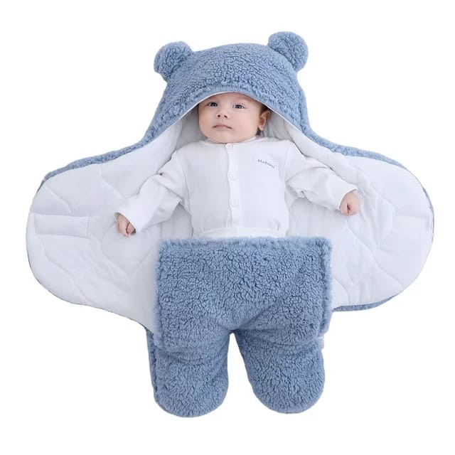 Yanding Gigoteuse Enveloppée, En Forme D'ours En Peluche, Convient Pour Les Bébés De 0 À 6 Mois, Couvertures En Peluche Unisexe, Facile À Nettoyer