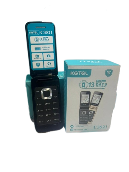 Téléphone Portable Kgtel Flip phone Modèle C3501, 2 Sim, Taille De L'écran 1,8 Pouces Longue Durée De La Batterie