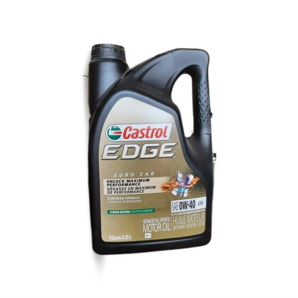 Huile Moteur Castrol Edge Euro Car SAE 0W-40  A3/B4 Entièrement Synthétisé Pour Les Voitures 5 Quart