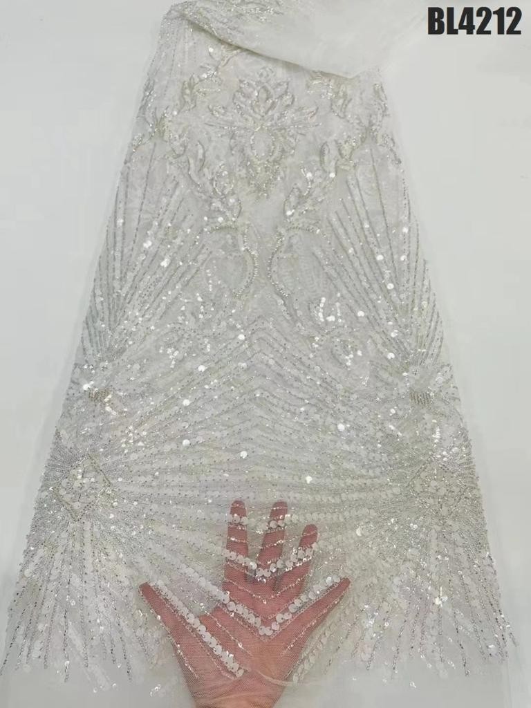 Tissu En Tulle Et Dentelle 3D De Haute Qualité  Avec Beaucoup De Perles  Pour Robe De Soirée De Mariage  Offre SpécialeEt Dentelle 3D De Haute Qualité  Avec Beaucoup De Perles  Pour Robe De Soirée De