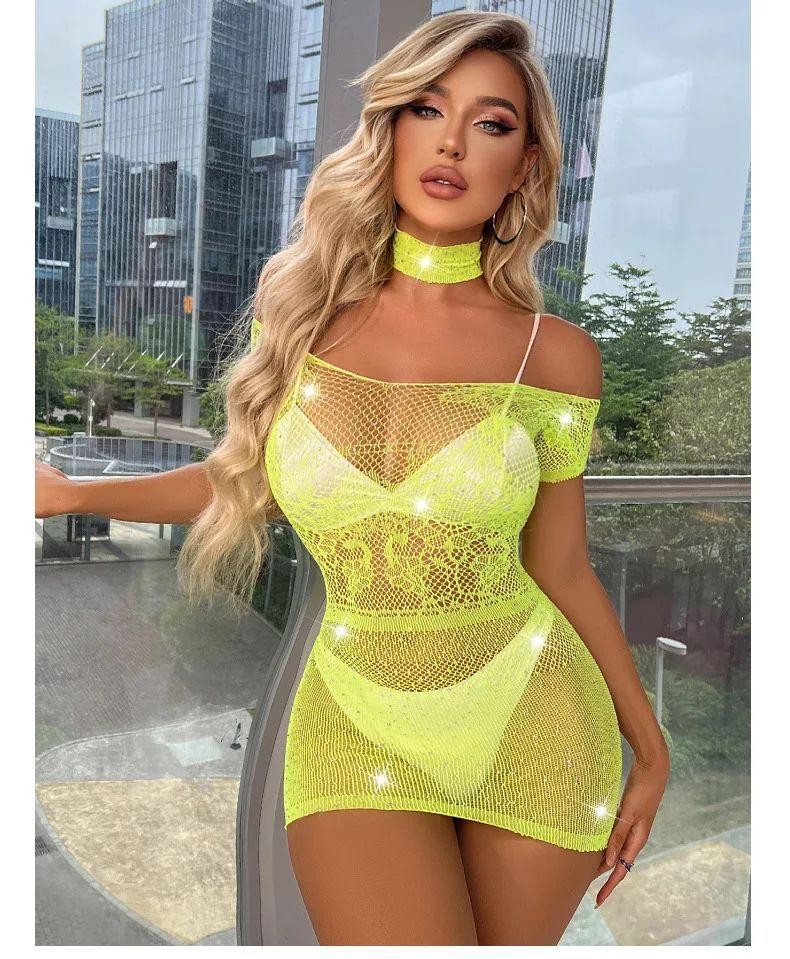 Sous-vêtements Sexy En Maille Et Dentelle Pour Femmes