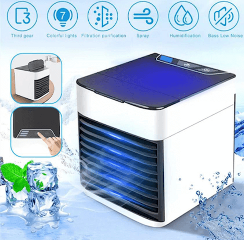 Mini Climatiseur Portable Humidificateur Purificateur - LED - USB