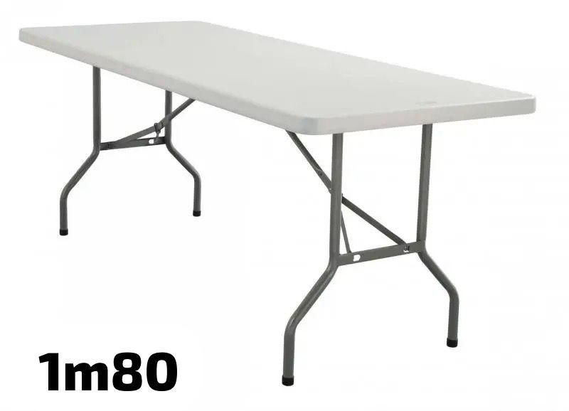 Table Pliante En Plastique Portable, Pique-Nique En Plein Air, Camping, Salle À Manger, Fête Intérieure Très Tendance Et Très Pratique.