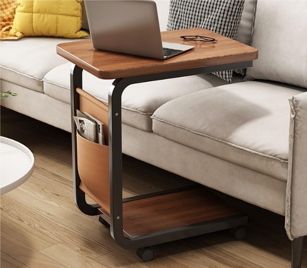 Table d'appoint pour salon, table basse mobile, meuble d'appoint pour canapé en forme de C, petite table carrée simple, table de chevet pour chambre à coucher