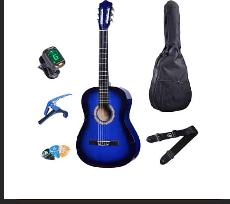 Guitare Acoustique + Accessoires Pour Débutant