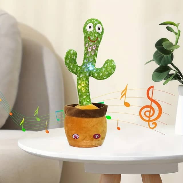 Jouet cactus parlant, jouet cactus dansant pour bébé avec lumière, jouet cactus qui chante, imite et répète ce que vous dites, enregistreur de 15 secondes