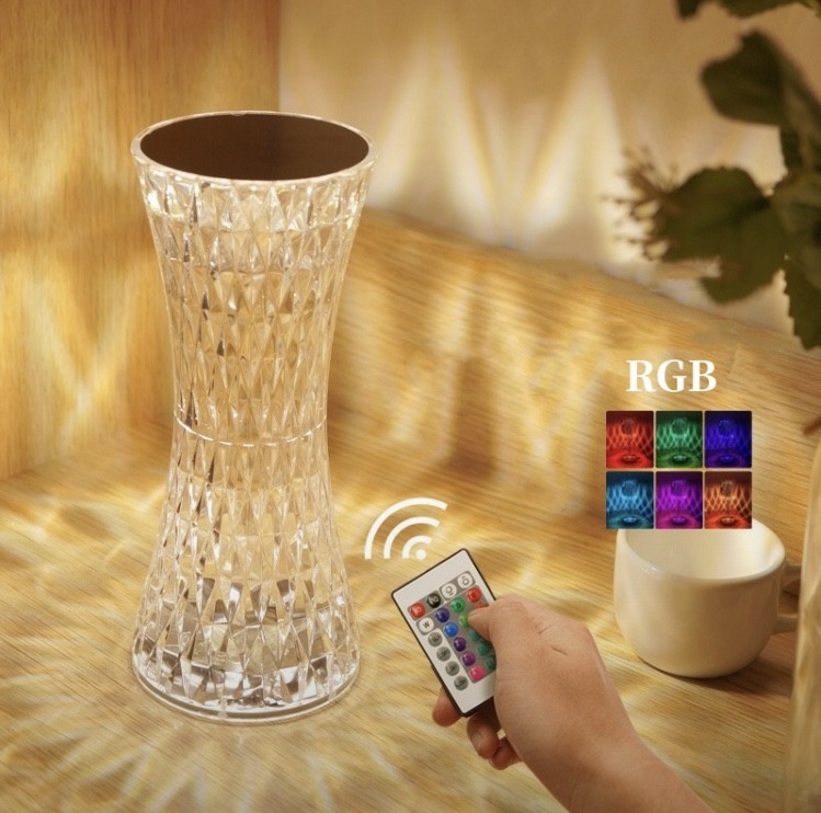 Lampe Veilleuse RGB Lumière Nuit LED Rechargeable Lampe avec télécommande  pour Chambre Lit camping