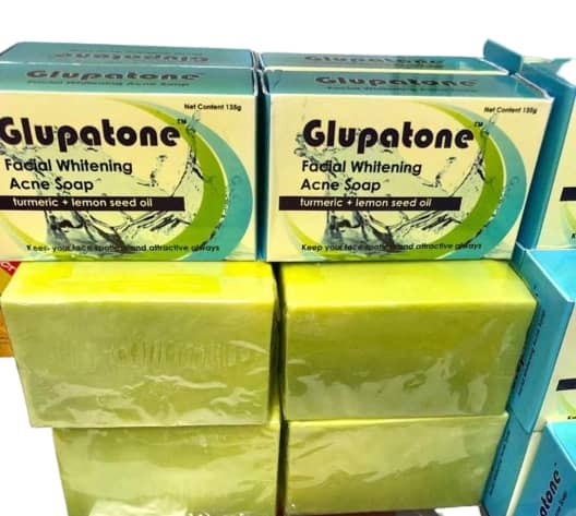 Lot De 4 Savons Bio Naturel Glupatone Fadial Blanchissant Acné Soap 135G