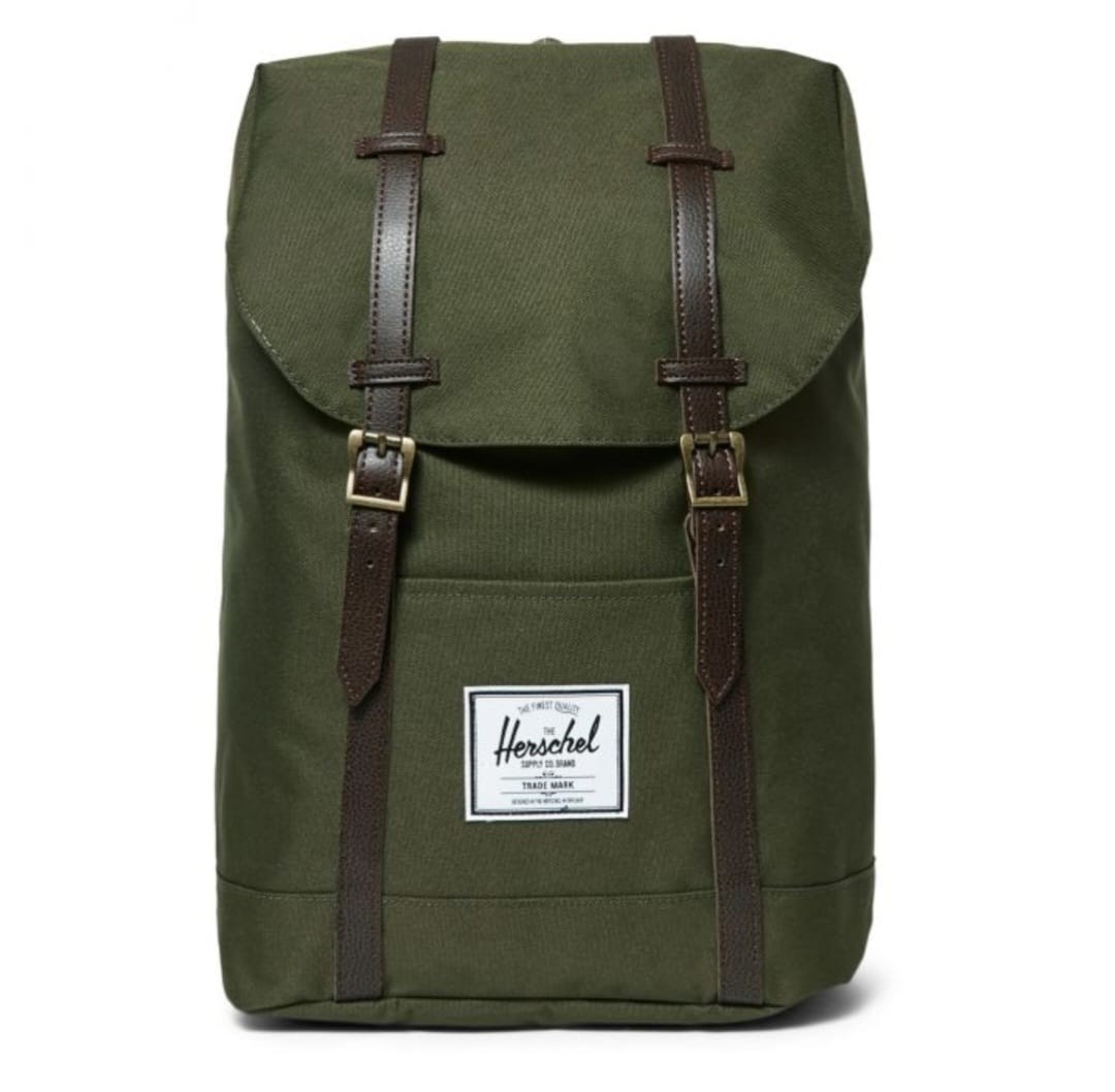 Sac À  Dos Herschel Retreat Plus De 15 Litres Vers Kaki, Sac De Sport,  Sac De Voyage, Sac D'école, Sac Pour Les Etudiants