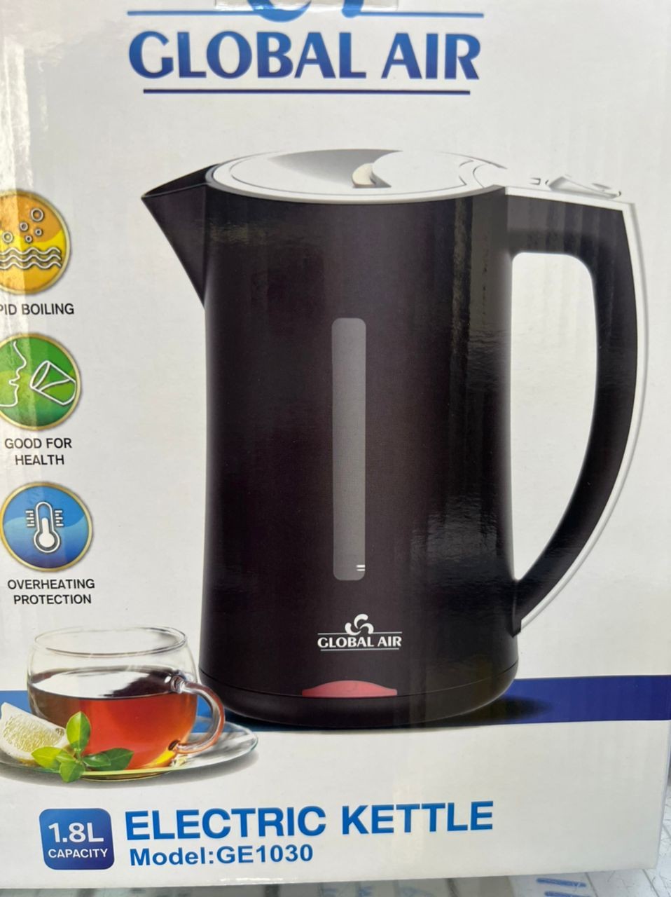 Bouilloire Électrique Global Air Kettle 1,8 Littres En Acier Inoxydable