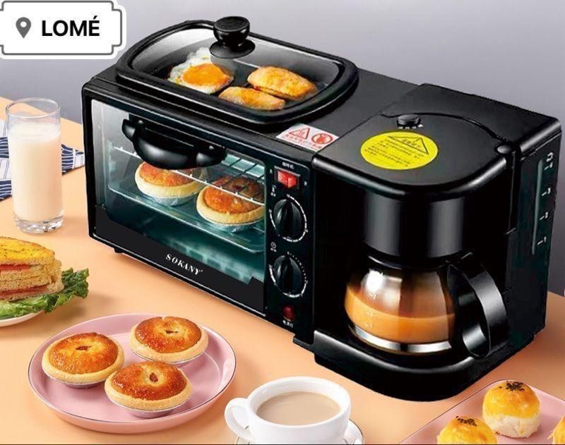 Machine multifonction 3 en 1: Mini four - Grille pain - machine à café