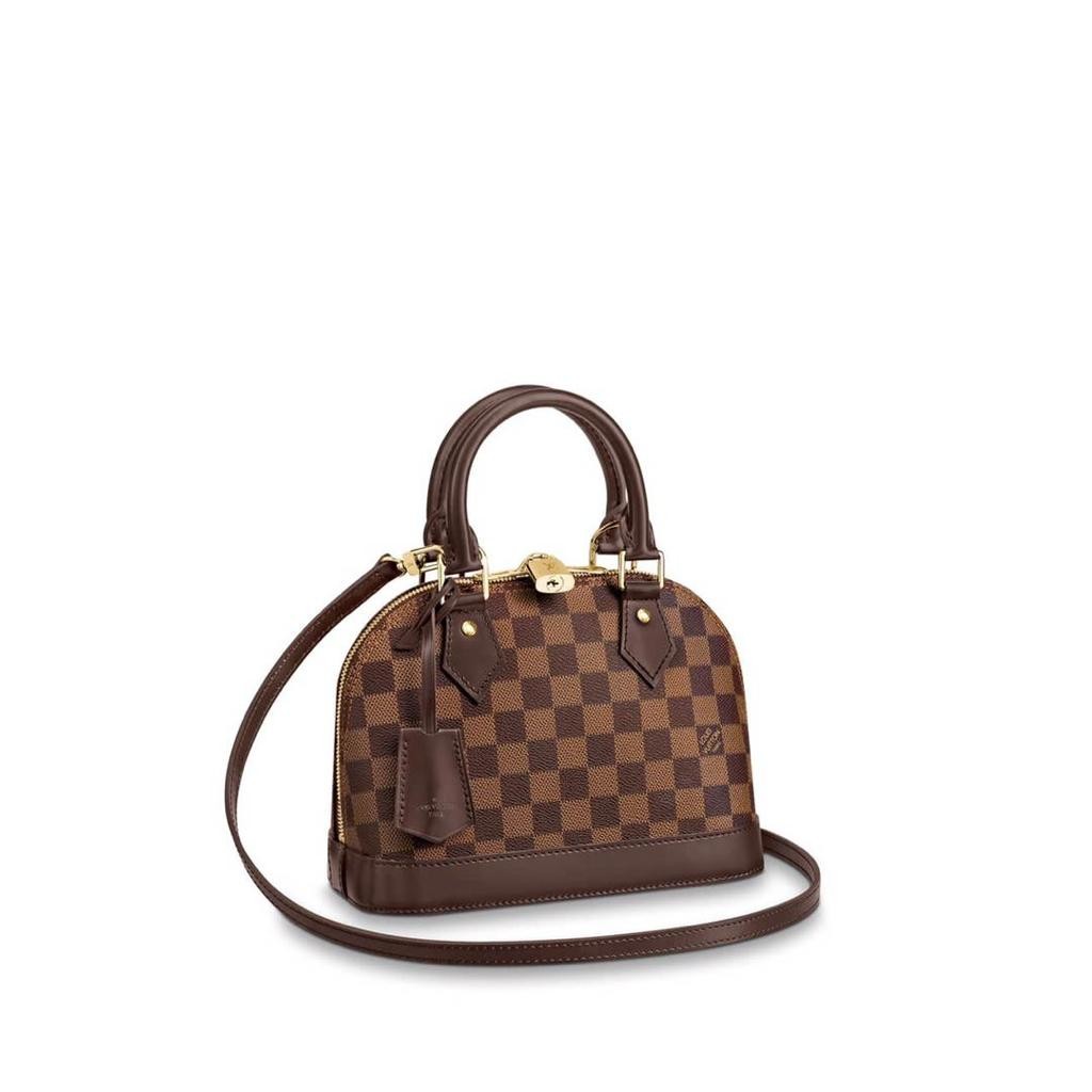 Louis Vuitton Alma Damier Ébène Épaule Dos BB Toile Marron