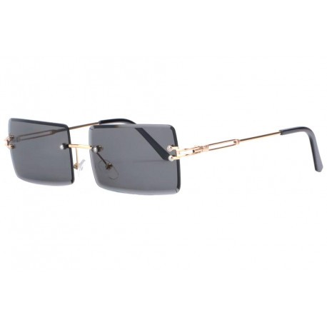 Lunettes de soleil rectangles noires dorees  Kreyl
