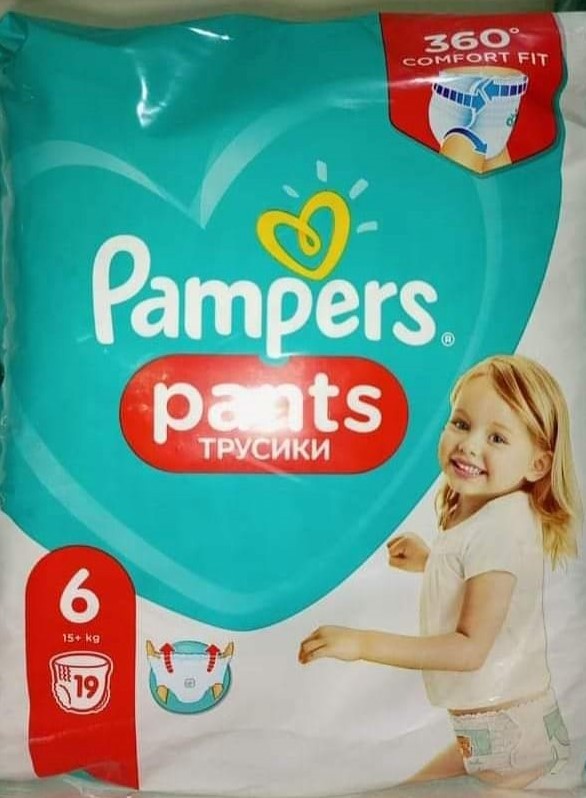 Couche Pampers Pants Taille 6 Couches 19 Pour Enfant Plus De 15+ Kg Confort Fit 360°
