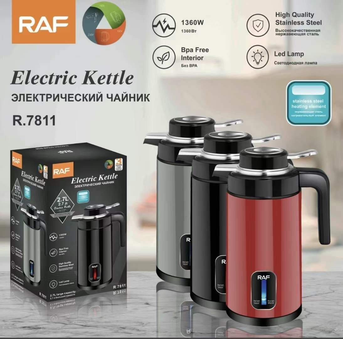 Bouilloire Électrique 3L En Acier Inoxydable, 2 En 1 Chauffe Eau Et Thermostat