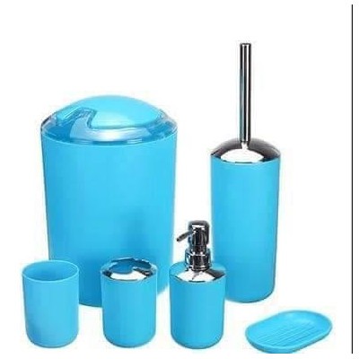 Accessoire de salle de bain corbeille et 4 autres pièces