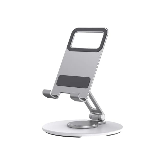 Support Téléphonique En Aluminium Rotation 100%,  Artpowers-Support De Téléphone Portable Rotatif Et Pliable En Alliage d'Aluminium, Accessoire Pour iPhone Et Samsung