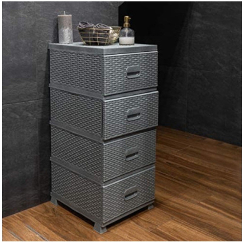 Commode en Plastique avec 4 Tiroirs