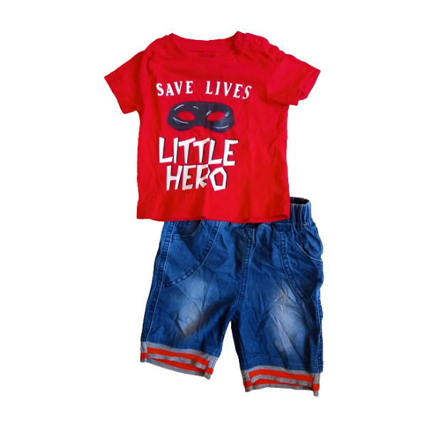 Ensemble Garçon T-Shirt  Manches Courtes  Pantalon En Jean Vêtement Été Bébé Enfant Fêtes Voyage