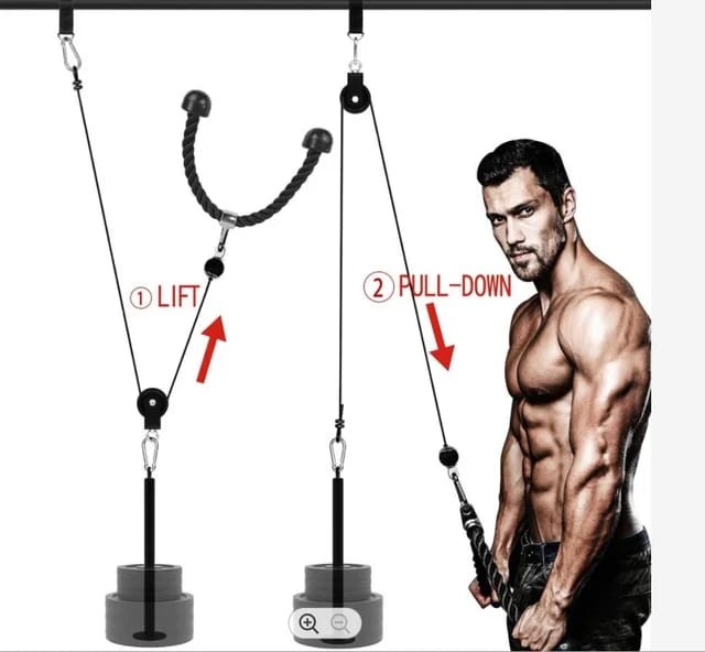 HUWAI-F Fitness LAT Et Levage Poulie Système Poulie Musculation Technogym Exercice Pectoraux Triceps Avant Bras Epaules Dos Deltoïdes pour Chaque Groupe Musculaire Package Sans Masse