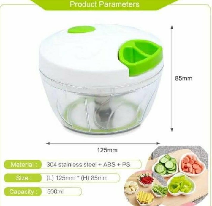 Coupe-Légumes A Hachoir Manuel, Coupe-Oignons De Hachoir A Chaîne A Main Coupe-Oignons Pour Les Fruits Végétaux Noix Matériau De Sécurité Alimentaire Durable Sans BPA (2 Cup-Gray)