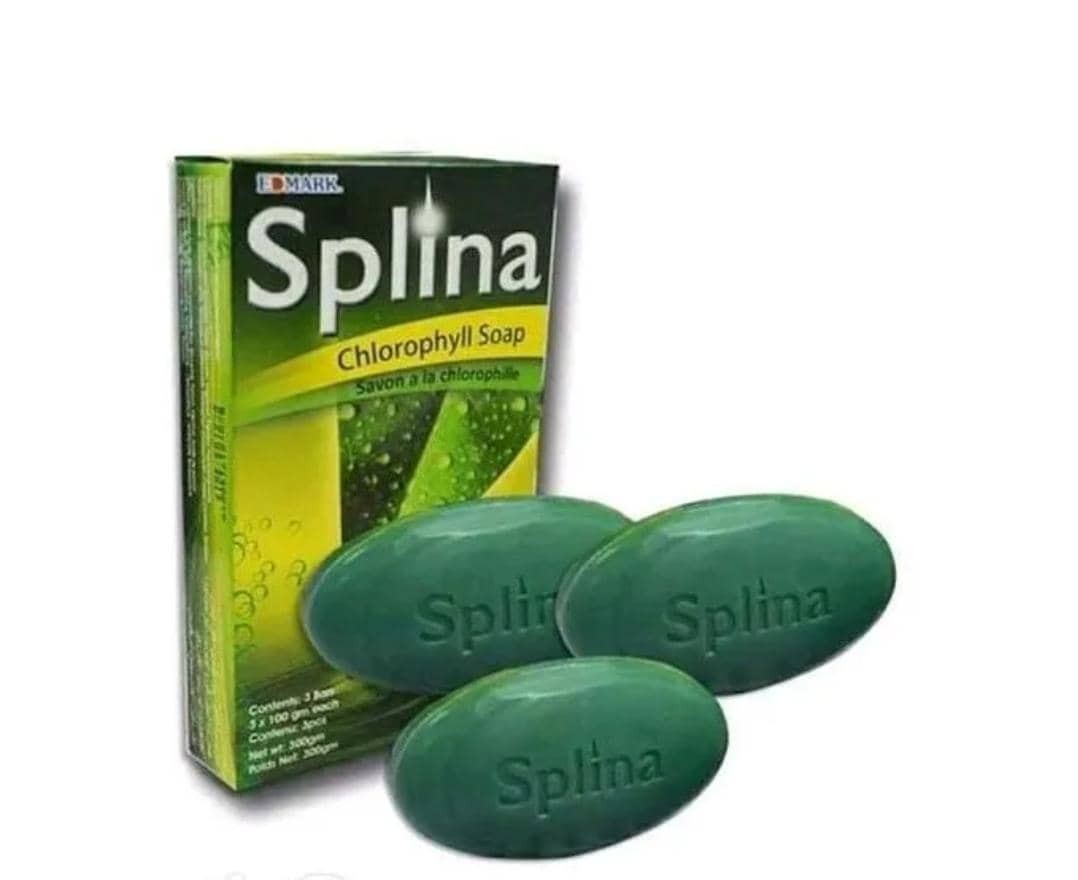 Savon Splina Chlorophylle 100% Naturelle, Élimine Les Boutons Et Les Taches, Soigne Les Plaies