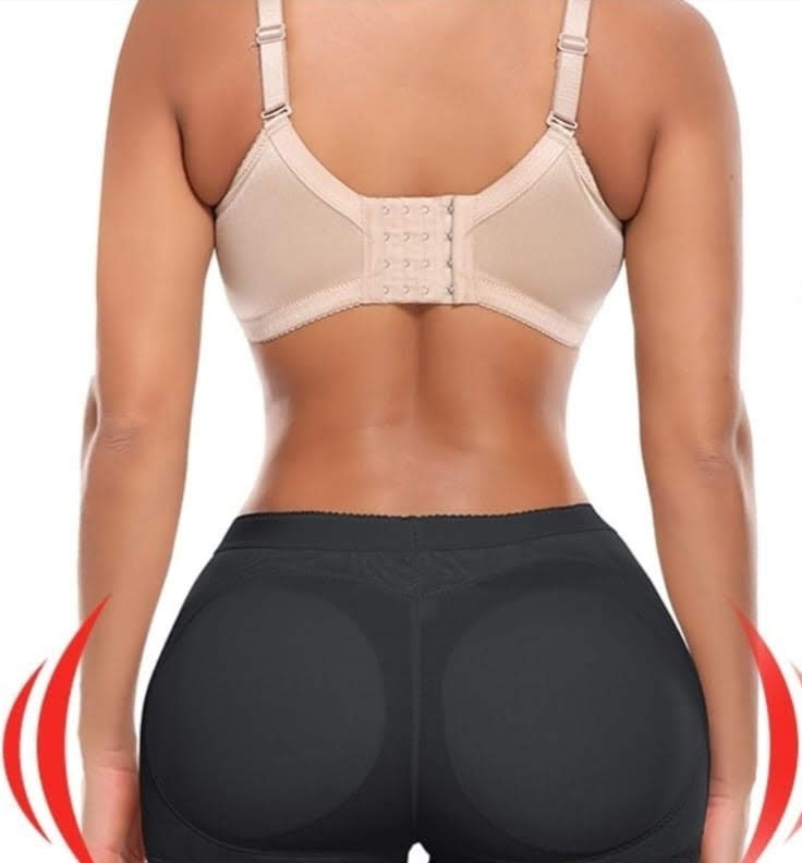 Culotte Rembourrée Hanche, Femme Short Sculptantes Panty Push Up Pour Remonte Fesse Sous Robe Jupe Fesse Sous Robe JupeShort Rehausseur De Hanches-Black