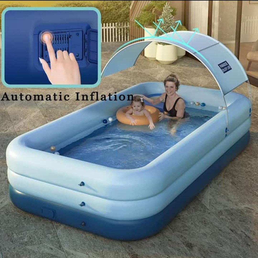 Piscine gonflable pataugeoire gonflable automatique avec parasol