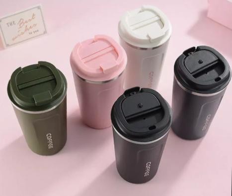 Mug,Tasse Thermos À Café En Acier Inoxydable, Logo Personnalisé, Flacons Sous Vide Pour Voiture  Plastic Cup - 300ml Coffee