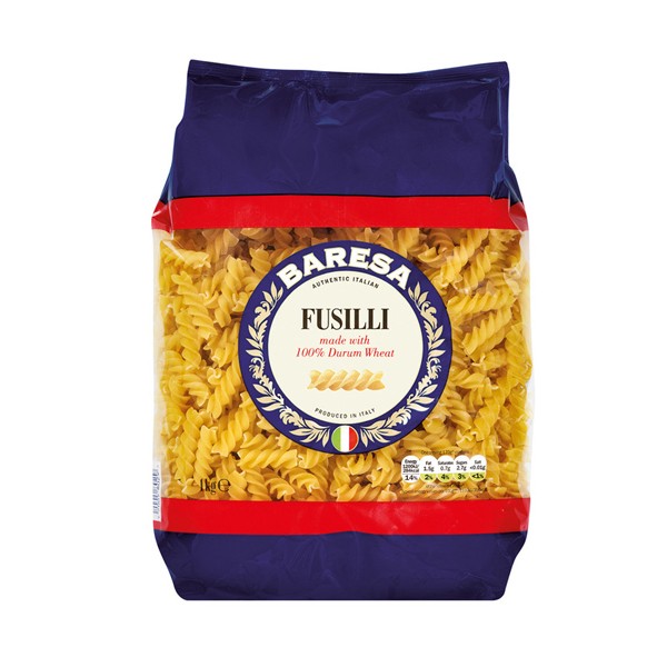 Baresa Fusilli 100% Pâtes de Blé Dur 1000ge(1kg)
