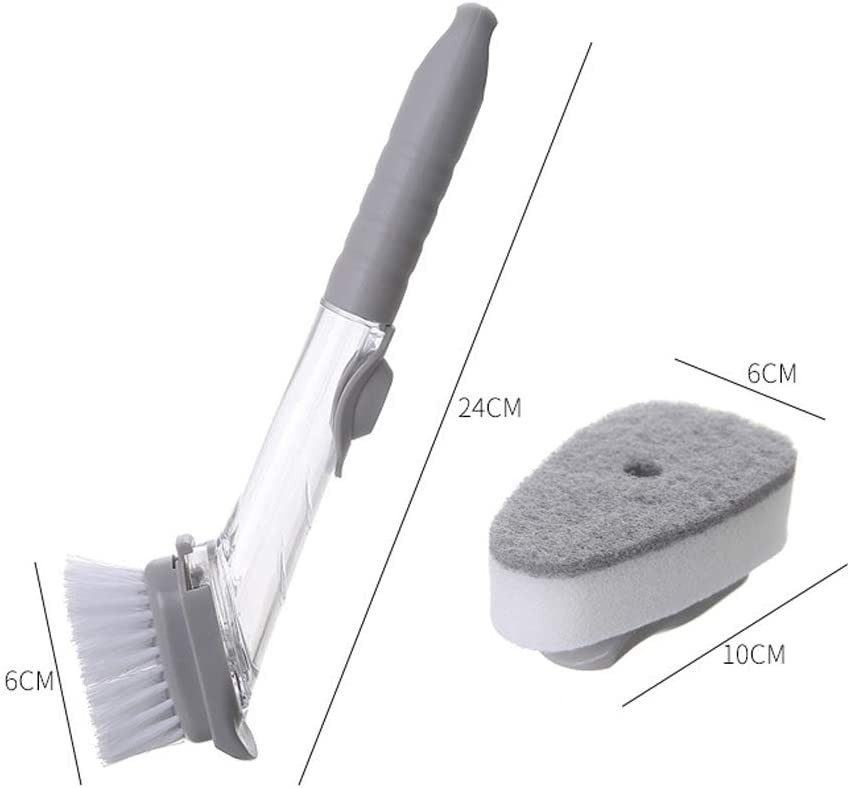 Brosse de Nettoyage Pour Lave-Vaisselle Avec Doseur de Savon Brosse de Nettoyage