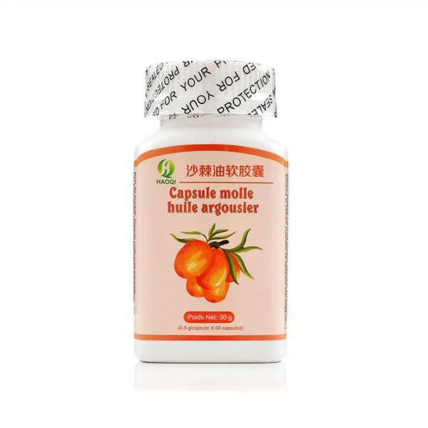 Capsule Huile D'argousier Complément Alimentaire Bio Boite De 60 Capsules