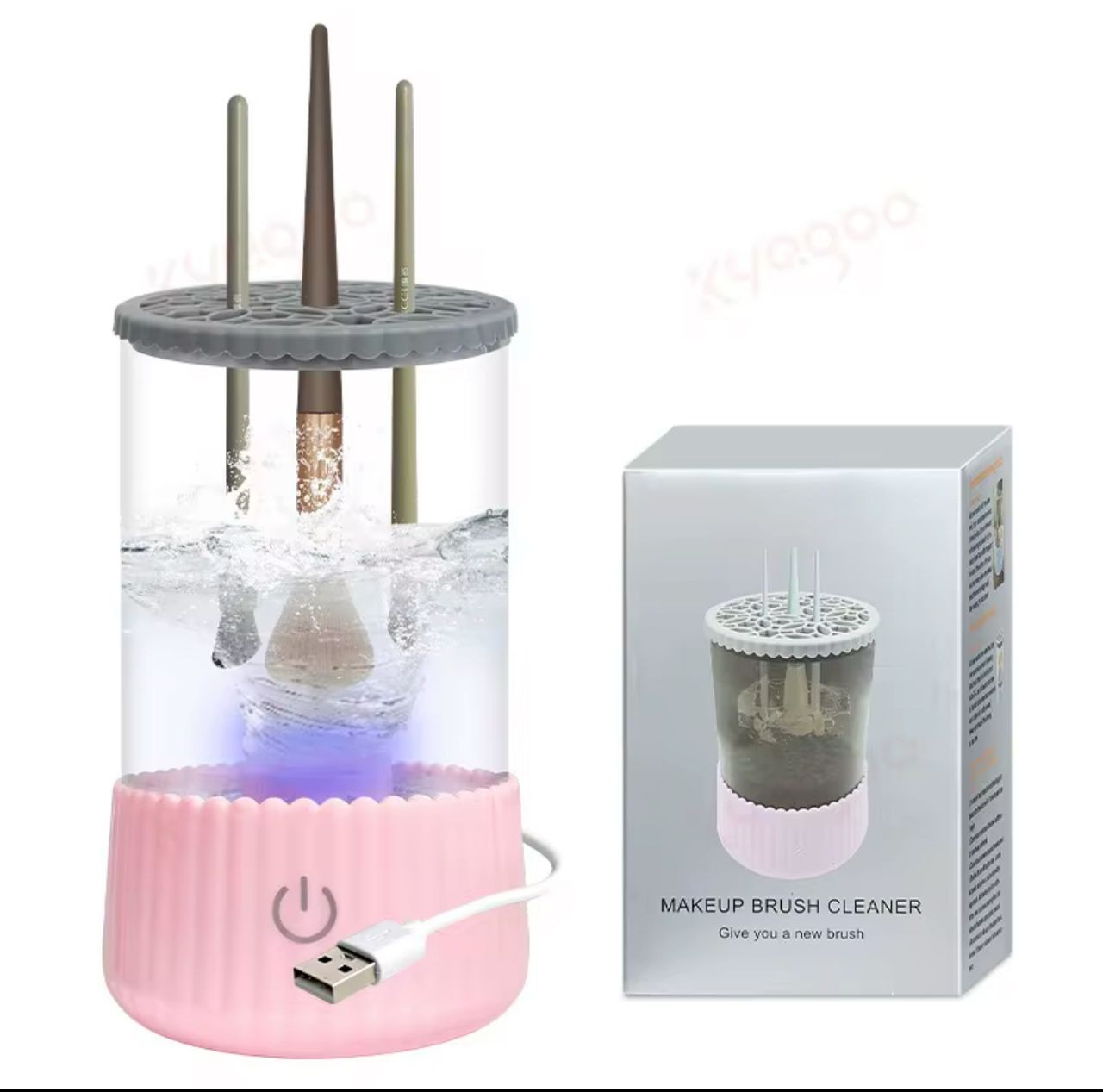 Nettoyeur de Pinceaux de Maquillage Électrique Automatique avec USB