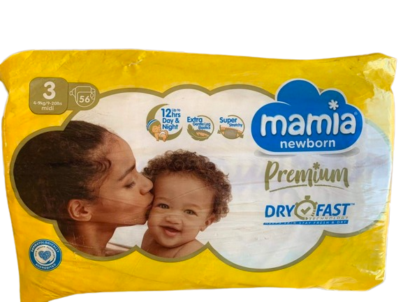 Paquets De 56 Couches, Mamia Nouveau-né Premium 3d (4-9) kg