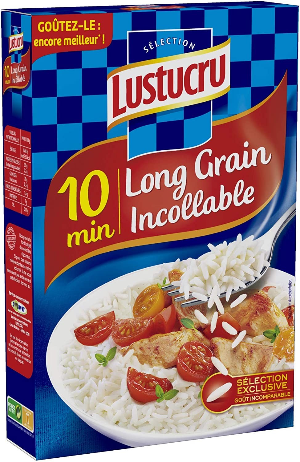 Lustucru Riz Long Grain Incollable 10 Minutes Vrac 1kg