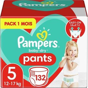 Couche Pampers Pants Giant Pack Taille 5 De 56 Couches Enfant Entre 12 et 17 Kg Confort Fit 360°