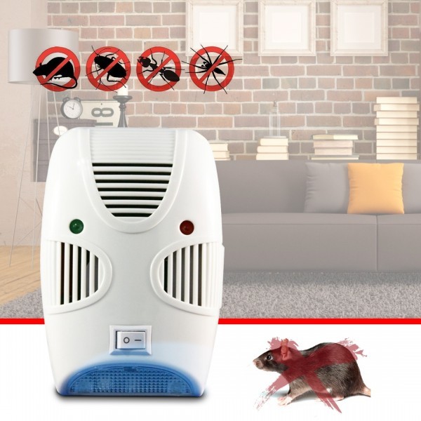 Répulsif Antiparasitaire à ultrasons - Plug-in Antiparasitaire électromagnétique - Prévient et éloigne les souris, les rats, les araignées, les cafards, les fourmis, les rongeurs, les écureuils,  les 